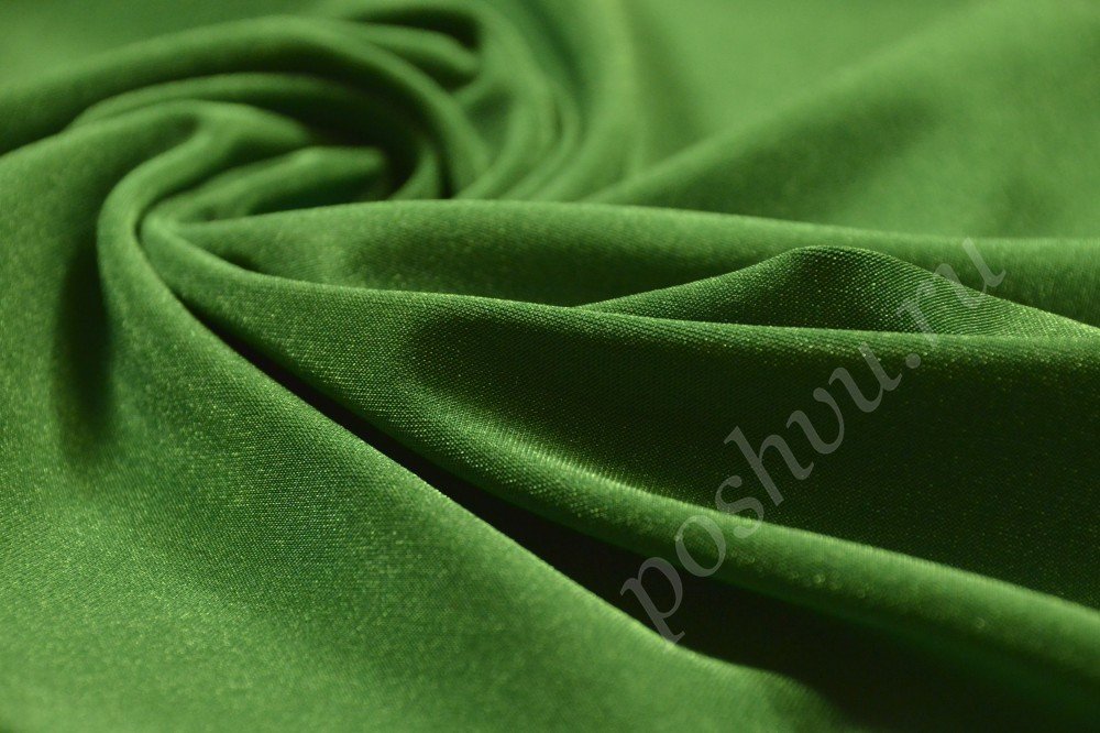 Трикотажная ткань из эластана оттенка зелёной листвы