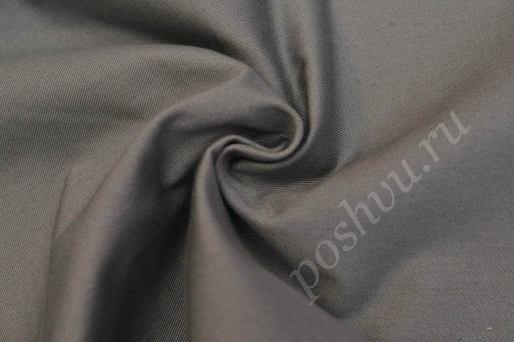 Ткань твил саржевого переплетения серого цвета