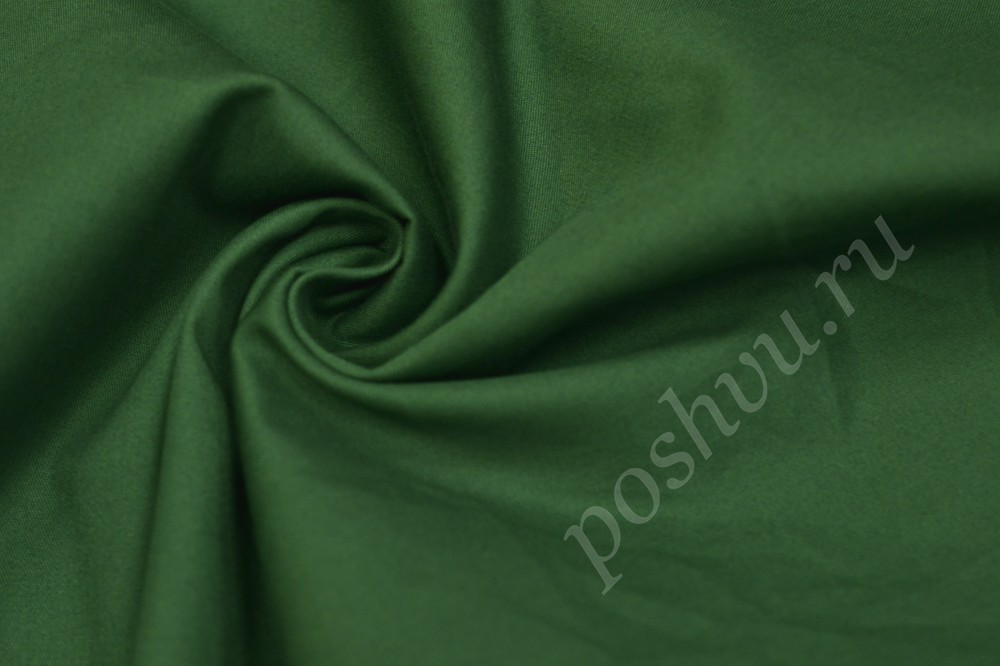 Ткань твил саржевого переплетения насыщенного зелёного цвета