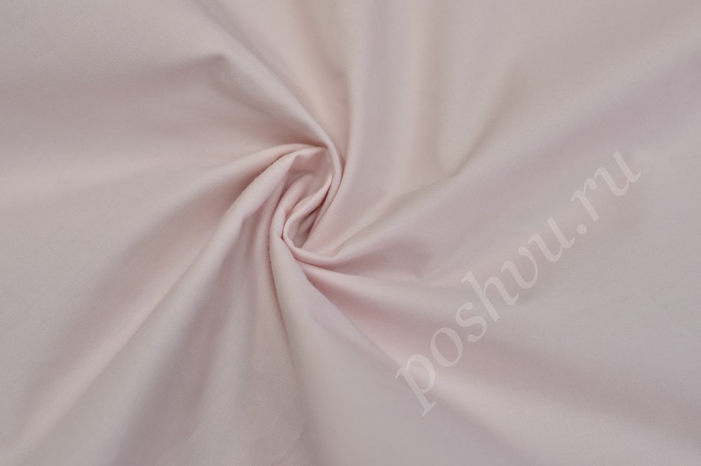 Ткань поплин нежно-розового цвета