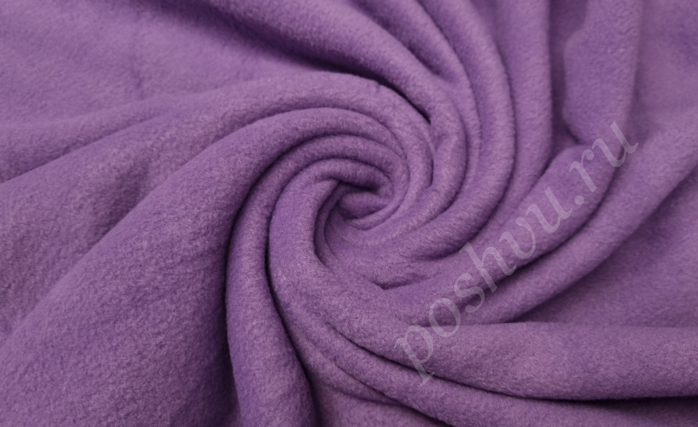 Флис однотонный фиолетового цвета 190гр/м2