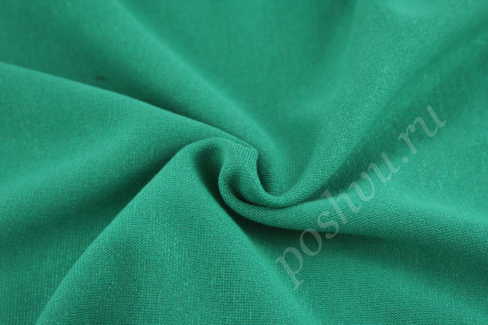 Трикотажная ткань зелёного цвета