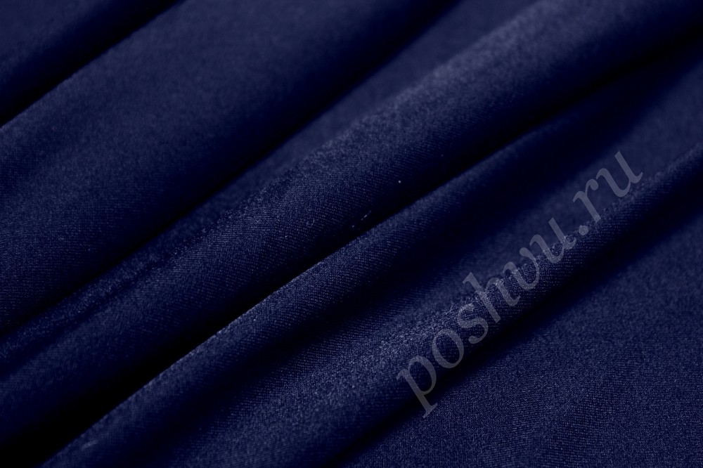 Ткань бифлекс темно-синего цвета