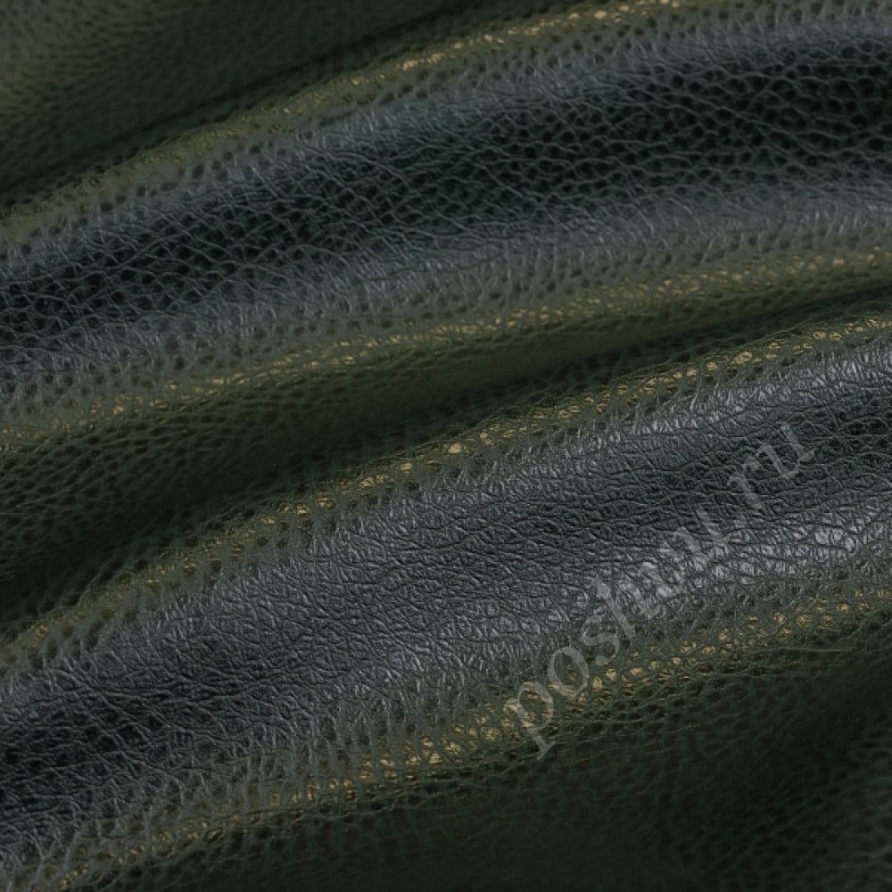 Кожа искусственная TEXAS зеленого цвета