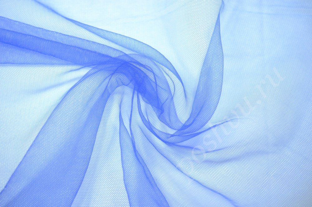 Ткань фатин синего цвета Морская лагуна