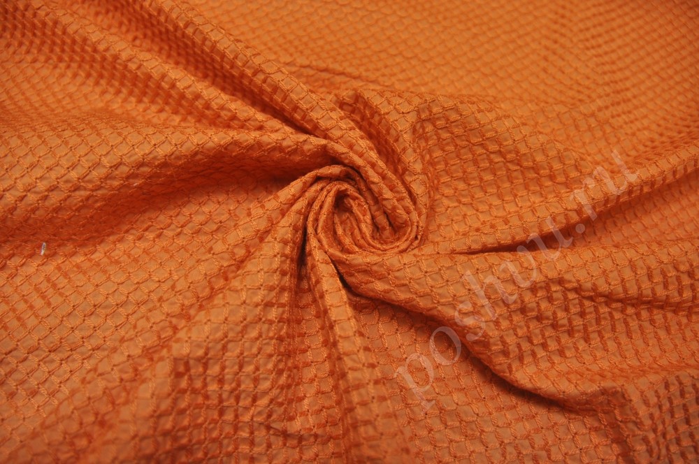 Хлопковое итальянское шитье оранжевого цвета
