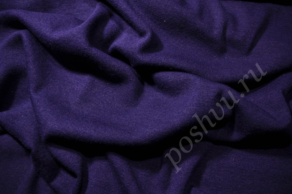Трикотаж ангора фиолетового цвета