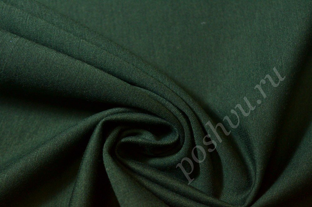 Ткань джерси темно-зеленого цвета