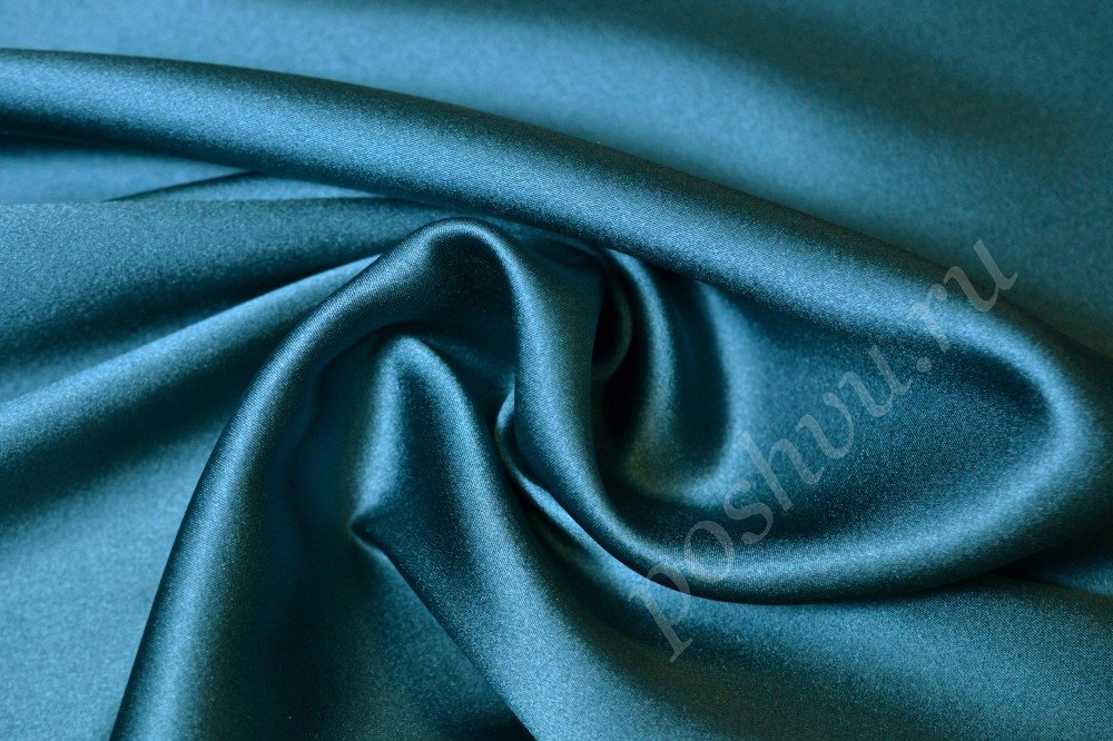 Шелковая ткань Синий иней