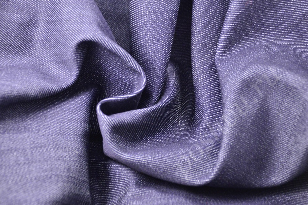 Легкая джинсовая ткань насыщенного темно-синего цвета
