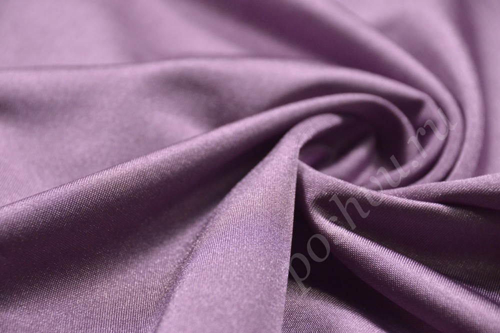 Трикотажная ткань из эластана лилового цвета с перламутром