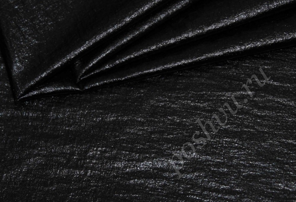 Плащевая ткань Фольга черная