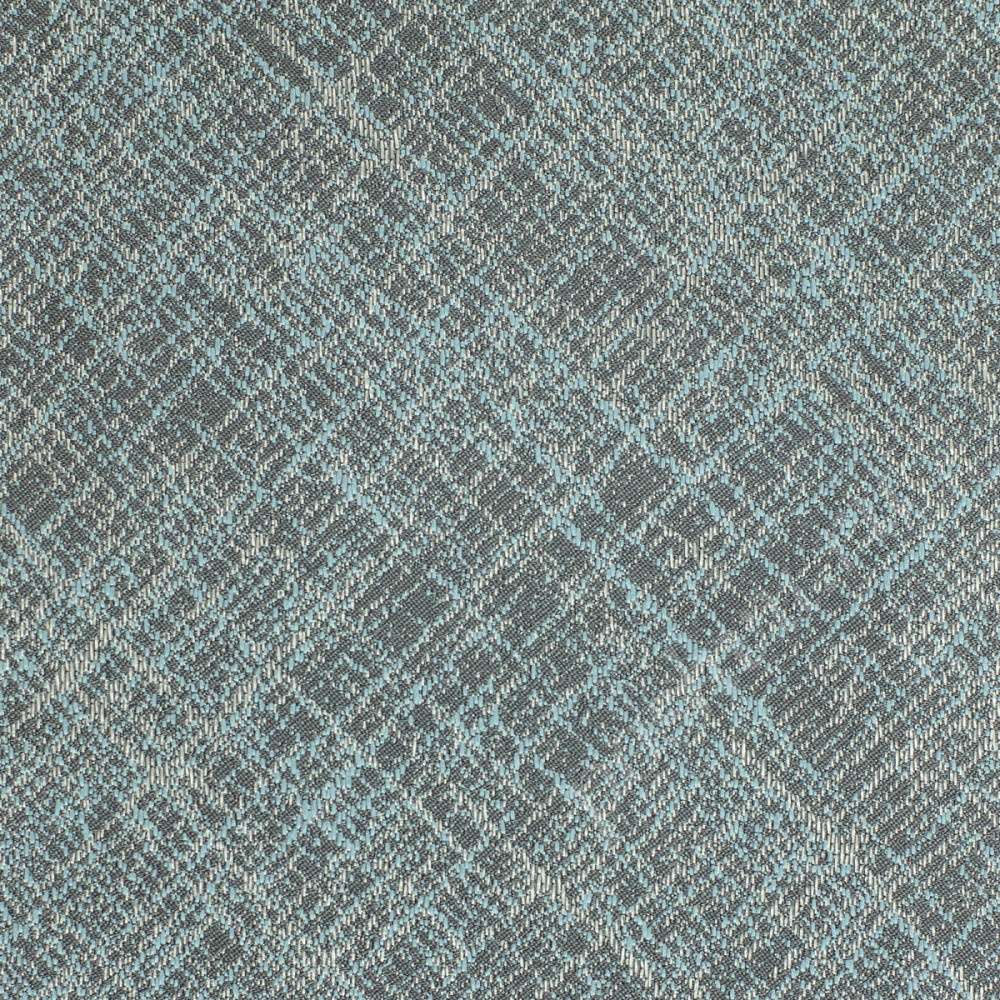 Портьерная ткань жаккард FACTURE голубой с оливковым абстрактный рисунок, выс.295см