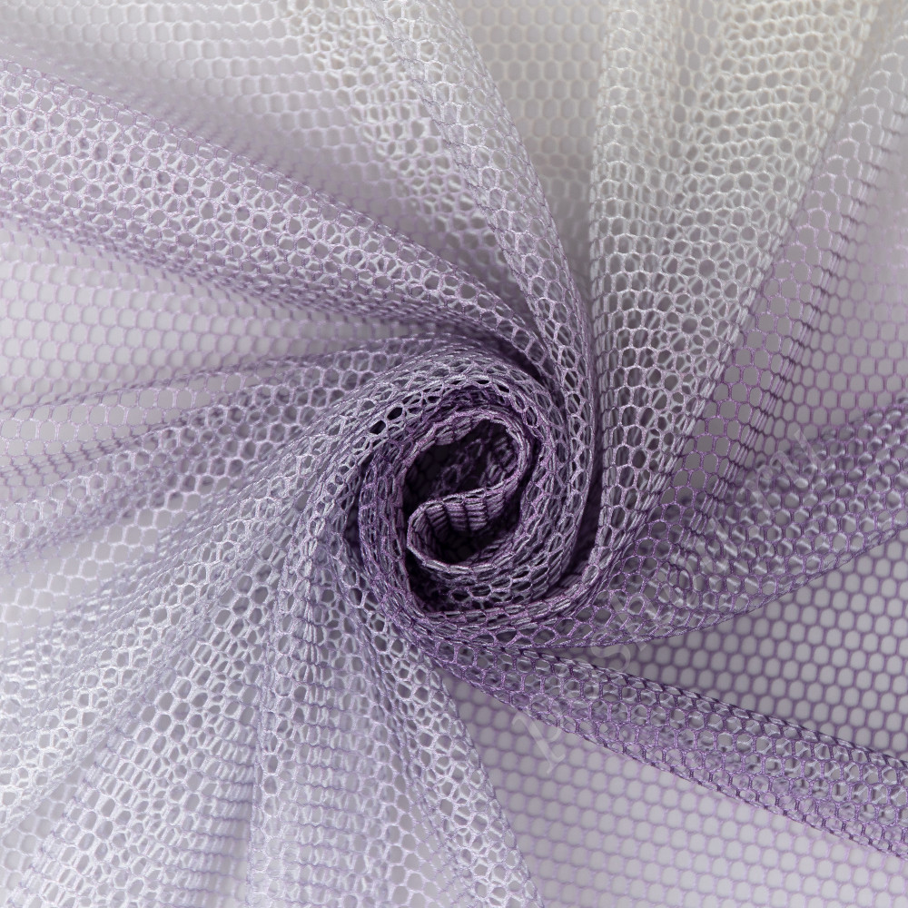 Тюль сетка DEBORAH лилово-белый градиент по низу полотна, выс.280см