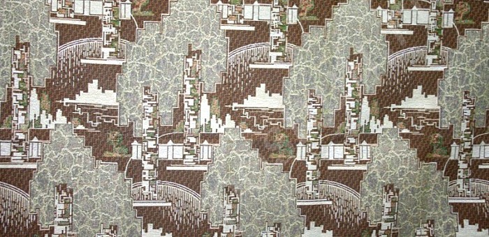 Ткань гобелен ПРЕМИУМ, 240 см, рисунок Город