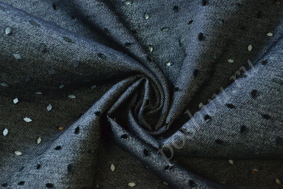 Ткань джинсовая, цвет: темно-серая с перфорацией 