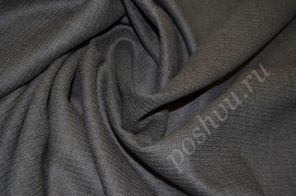 Ткань плательно-костюмная шерсть серого оттенка
