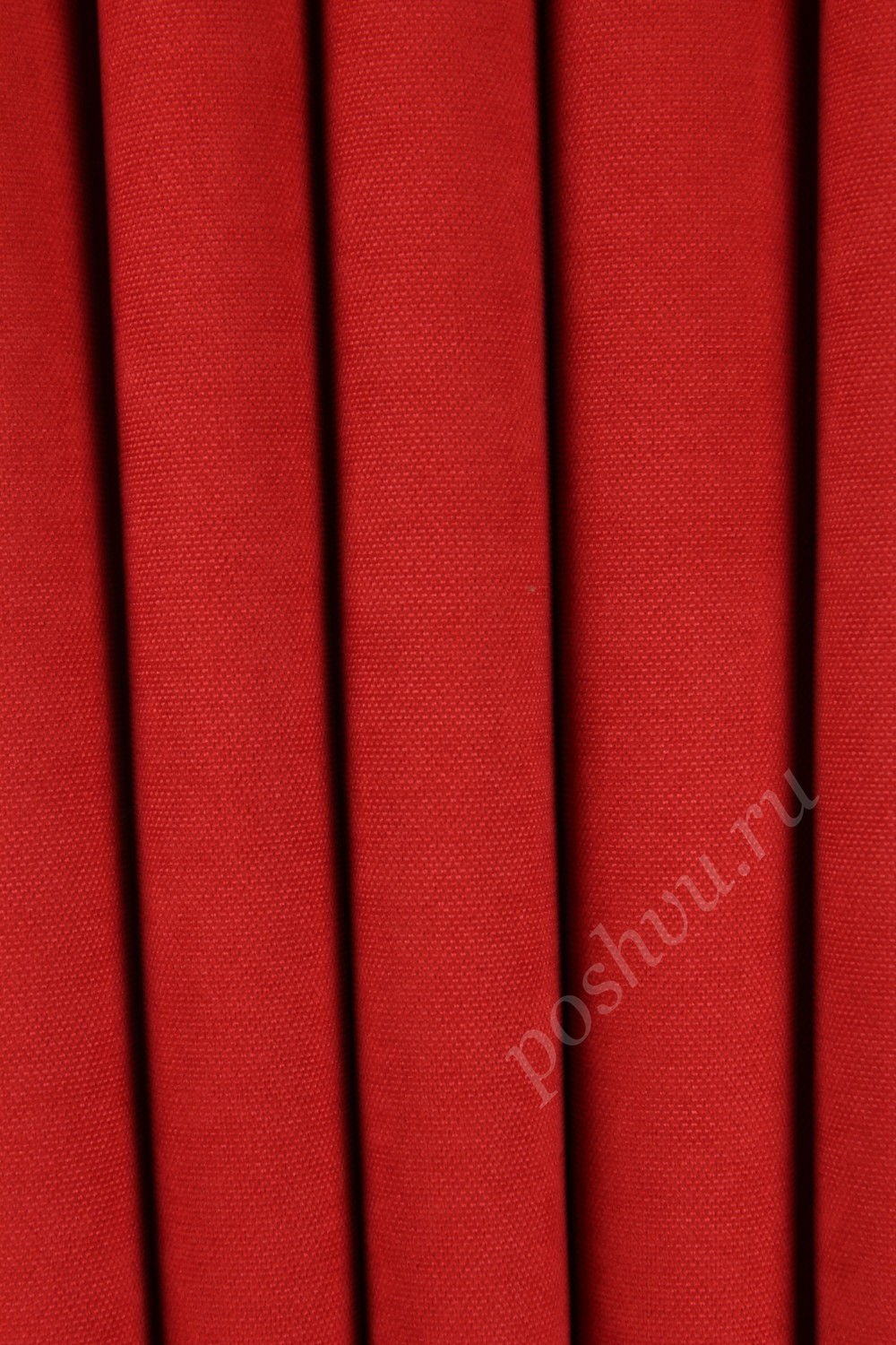 Портьерная однотонная ткань ELIZA Красного цвета