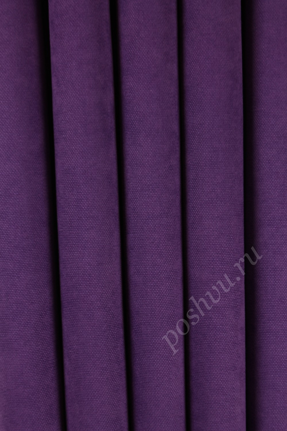 Портьерная однотонная ткань ELIZA Пурпурного цвета