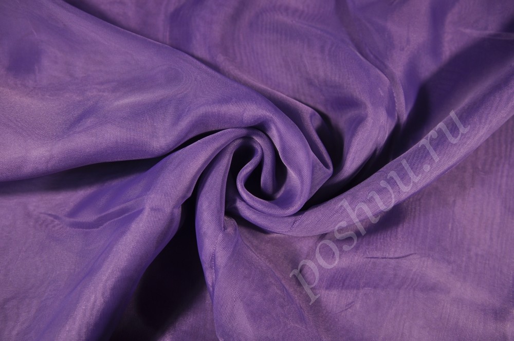 Вуаль однотонная фиолетового цвета без утяжелителя