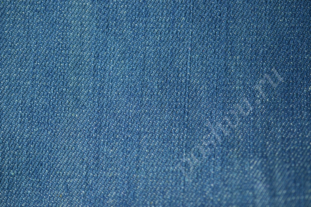Ткань джинсовая синяя с зеленоватым оттенком