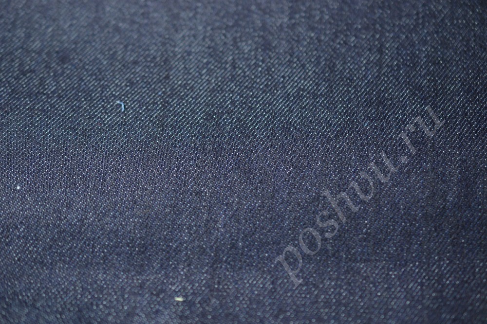 Ткань джинсовая стрейч в оттенке индиго