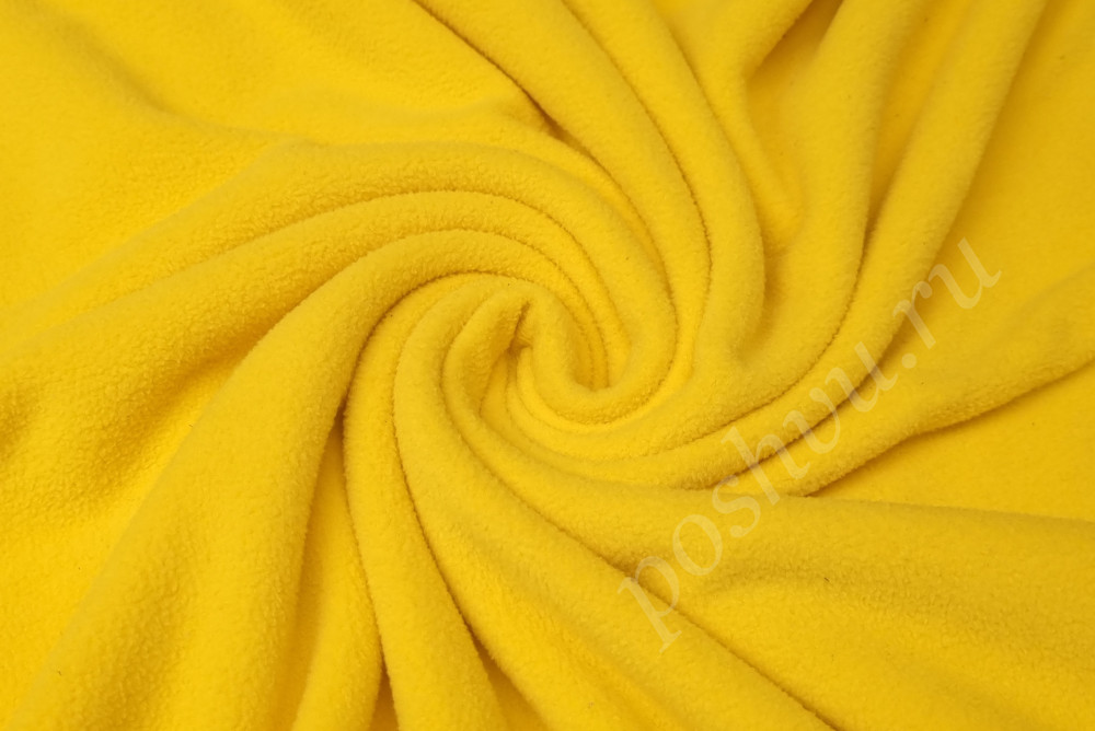 Флис однотонный желтого цвета 190гр/м