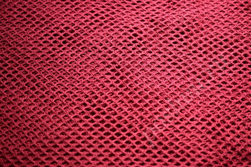 Ткань сетка бордового оттенка