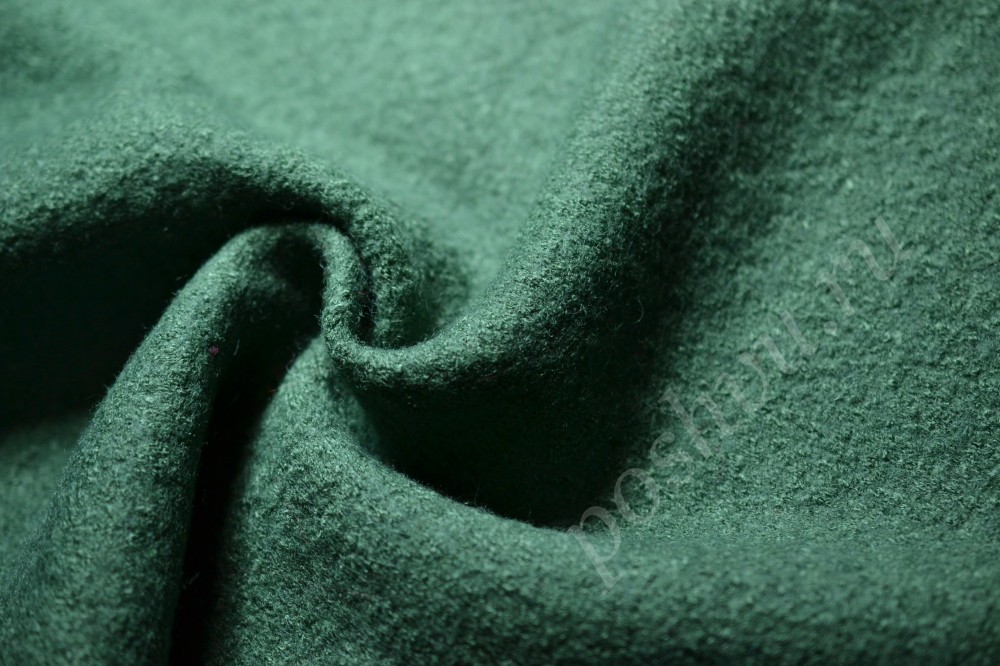 Пальтовая ткань зеленого цвета