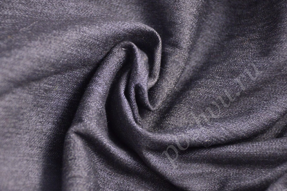 Мерцающая джинсовая ткань цвета вороненой стали