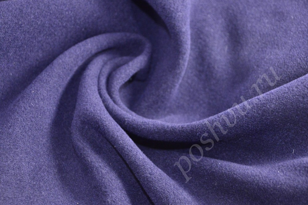 Мягкая пальтовая ткань из шерсти королевского синего цвета