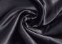 Стильная ткань атлас однотонный чёрного цвета
