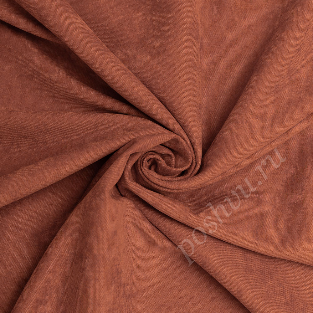 Портьерная ткань канвас FELICE цвета глины, выс.300см