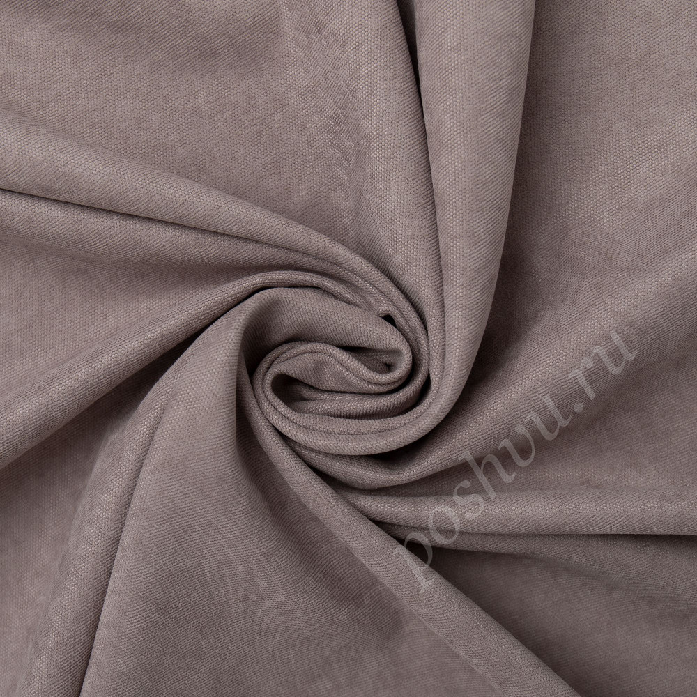 Портьерная ткань канвас FELICE лилово-серого цвета, выс.300см