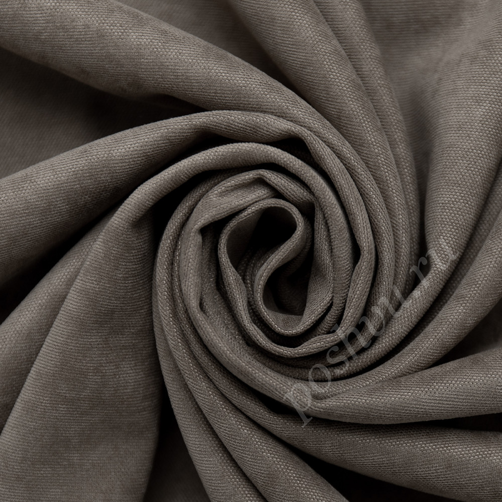 Портьерная ткань канвас FELICE серо-коричневого цвета, выс.300см