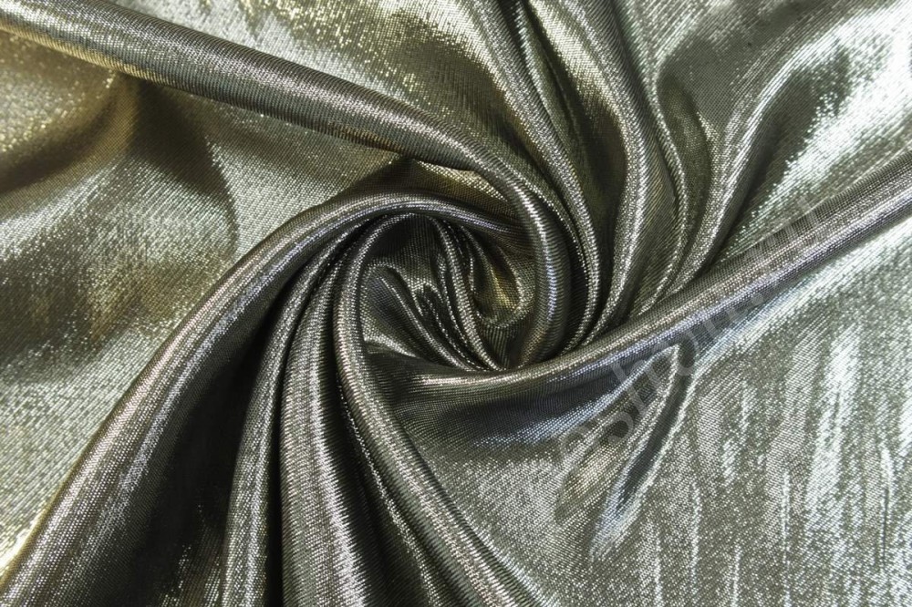 Шелковая ткань с люрексом серебристого цвета
