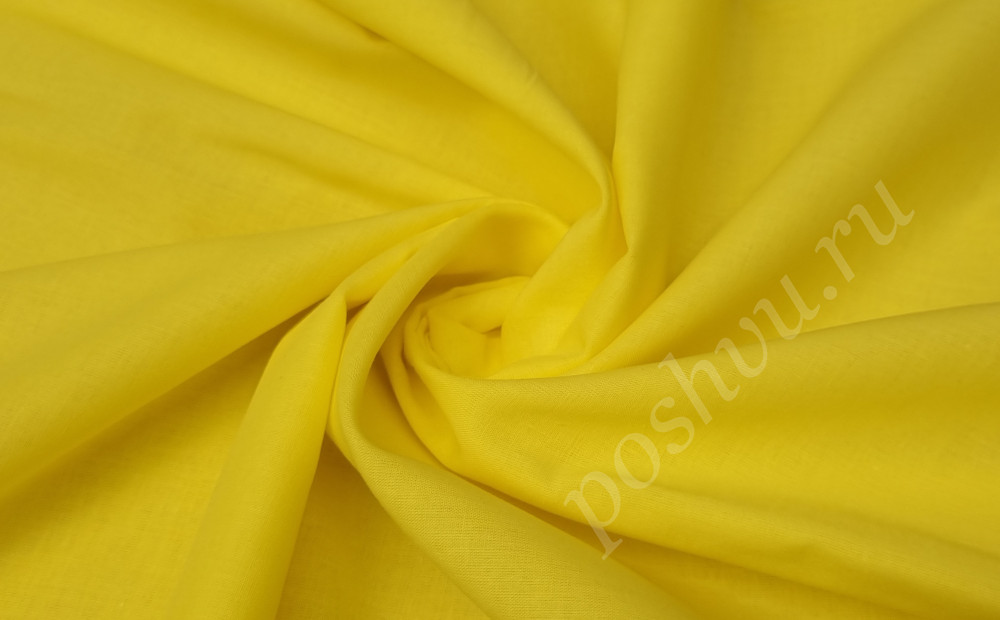 Хлопок батист желто-лимонного цвета, 65 гр/м2