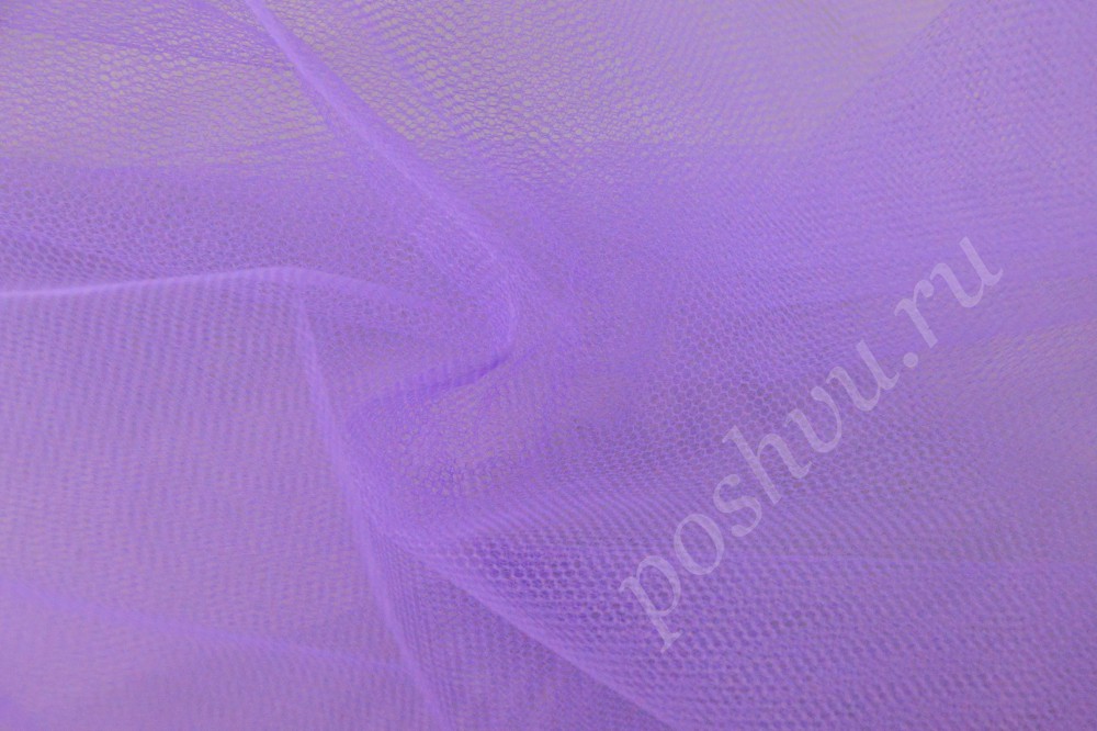 Ткань жёсткая сетка насыщенного фиолетового оттенка