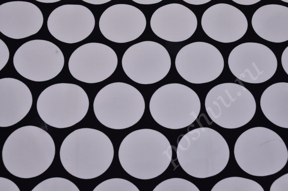 Ретро-вариант оригинальной хлопковой ткани в чёрно-белой гамме