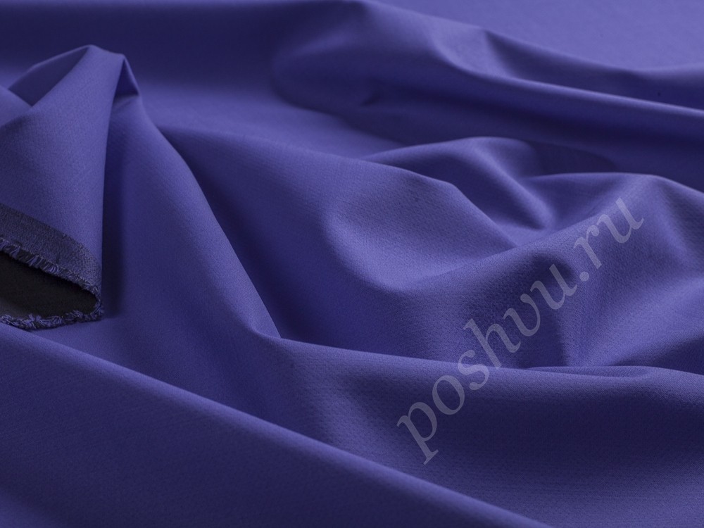 Ткань Шерсть Versace фиолетово-синего оттенка
