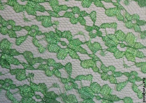 Ткань гипюр зеленый Страна Эльфов