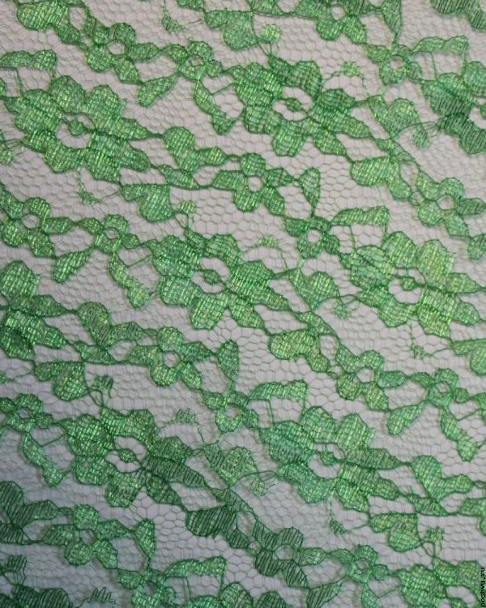 Ткань гипюр зеленый Страна Эльфов