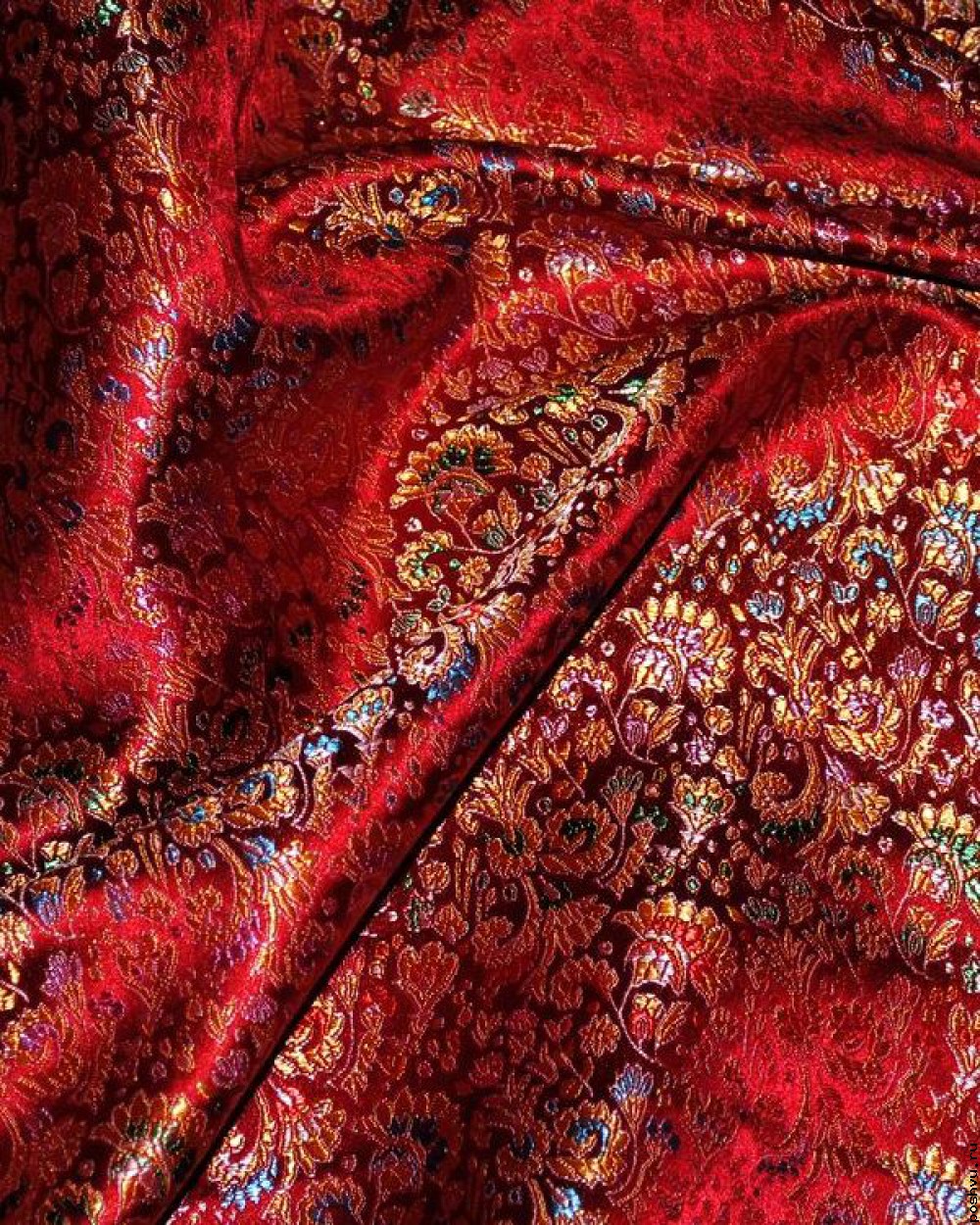 Ткань китайский шелк красный Китайский Новый год