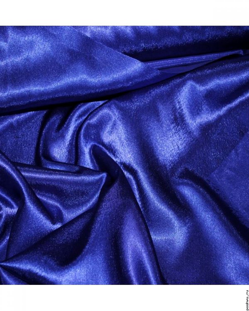 Ткань креп-сатин Идеальная синева