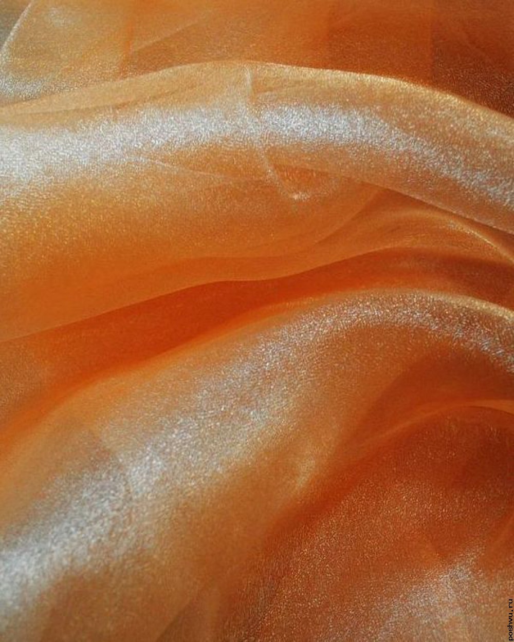 Ткань органза Дерзкий оранжевый