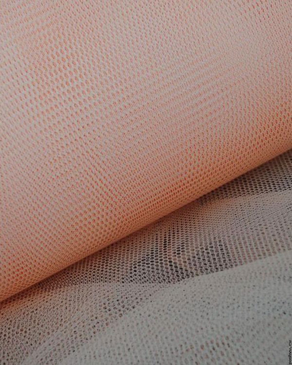 Ткань сетка Персиковый цвет