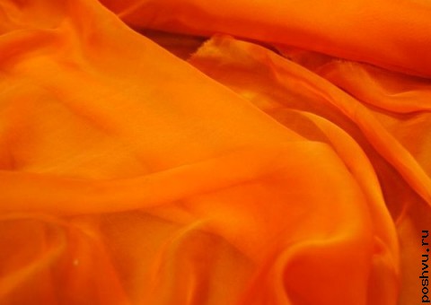 Ткань шелковый шифон Кожура-апельсина