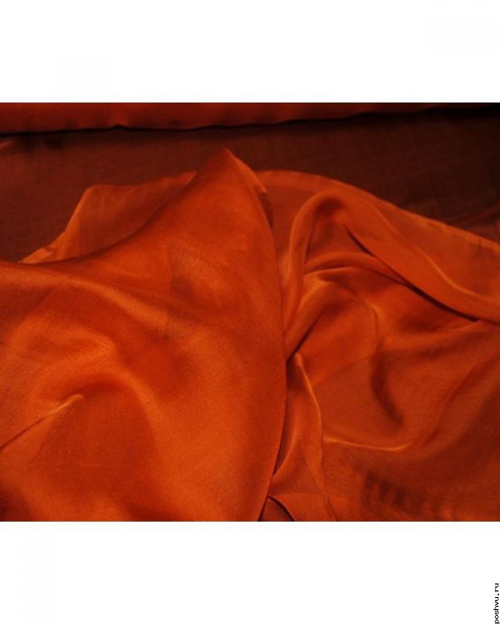 Ткань шелковый шифон Лисий цвет
