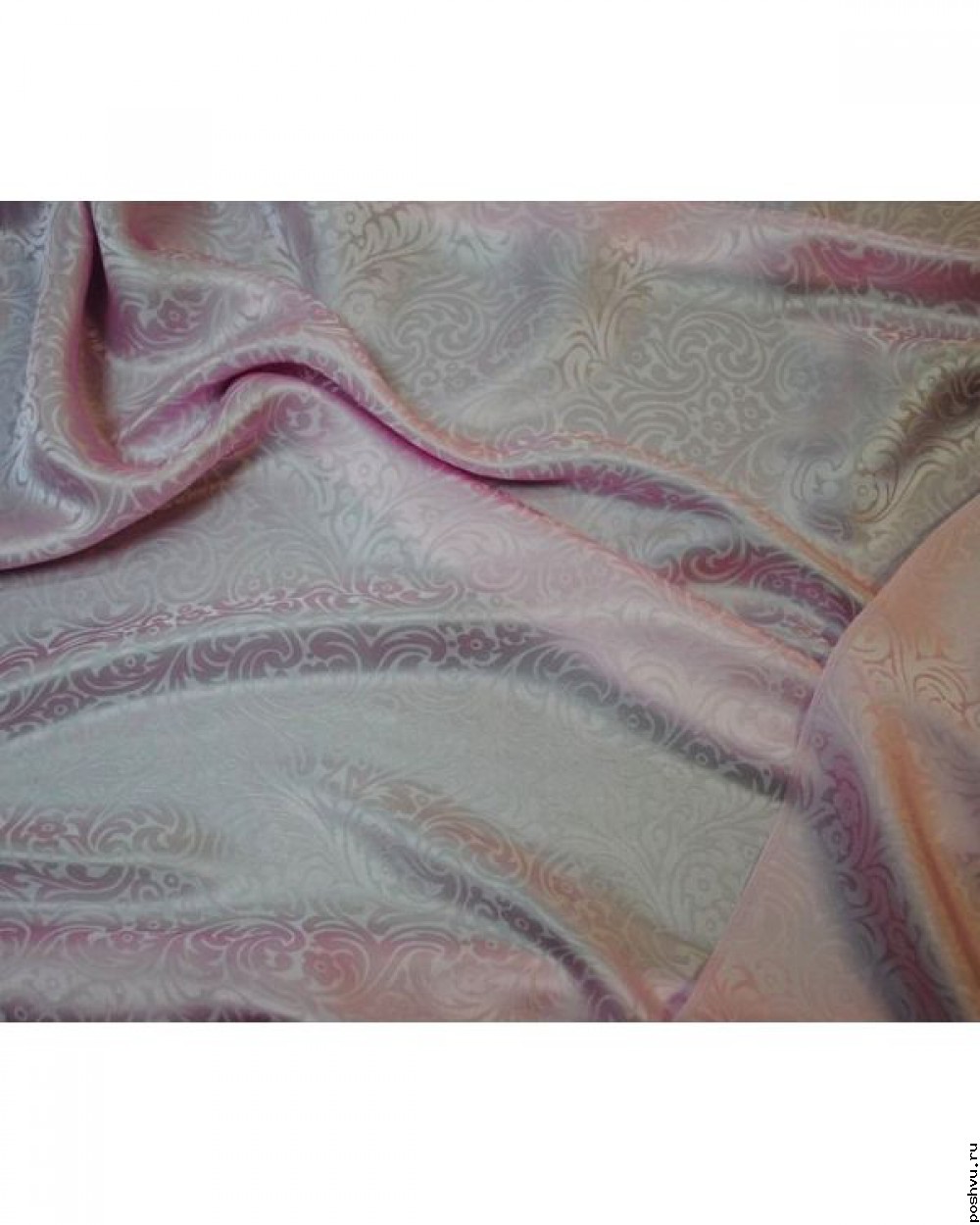 Ткань шелковый жаккард узорный ирисовый