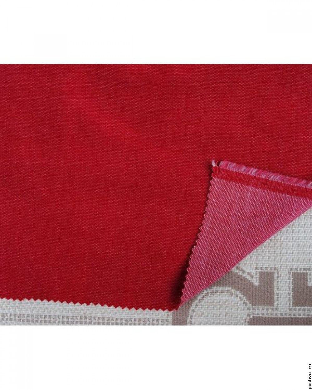 Ткань Джинсовая Красное полотно